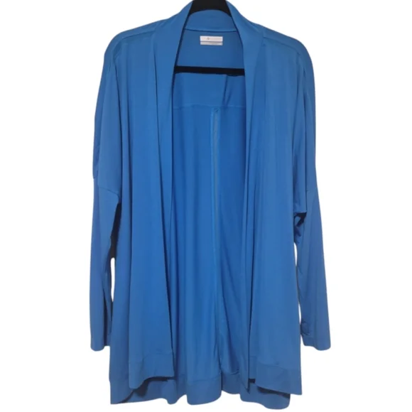 Columbia PFG Slack Water Knit Cover Up Catdigan Wrap - Blue - Large - Like New - Picture 2 of 9